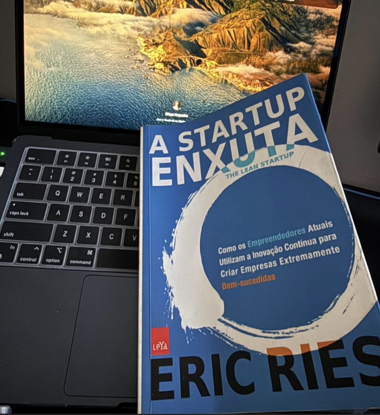 The Lean Startup by Eric Ries on my MacBook